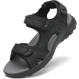 Чоловічі сандалі FLARUT для туризму та відпочинку на природі. Легкі сандалі з натуральної шкіри, чорного кольору, розмір 40 EU. Ідеальні для літа та активного відпочинку.