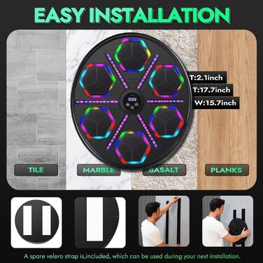 Музична бокс-машина Oamger з LED-підсвіткою та Bluetooth, 9 режимів швидкості, для дітей та дорослих