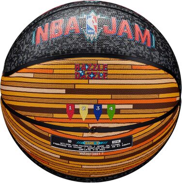 Баскетбольний м’яч Wilson NBA Jam для вулиці, розмір 7