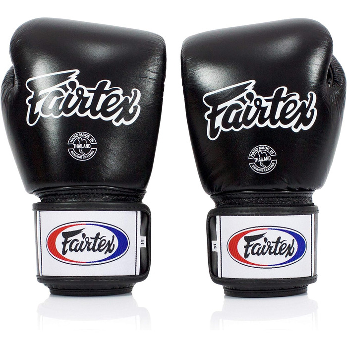 Боксерські рукавички Fairtex BGV1BR 16oz чорні для муай-тай, боксу, MMA, кікбоксингу, тренувань, дихаючі, легкі, ударопоглинаючі для чоловіків, жінок і дітей