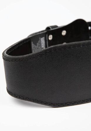 Шкіряний пауерліфтинг пояс Gorilla Wear 4 дюйми, чорний/червоний, для бодібілдингу та тренажерного залу, підтримка та стабілізація, розмір L-XL
