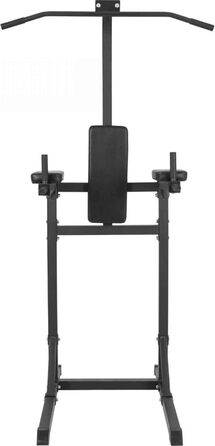 GORILLA SPORTS® Power Tower – багатофункціональний турнік, бруси, станція для підтягувань та віджимань, домашня силова станція, фітнес-тренажер для дому, чорний/білий