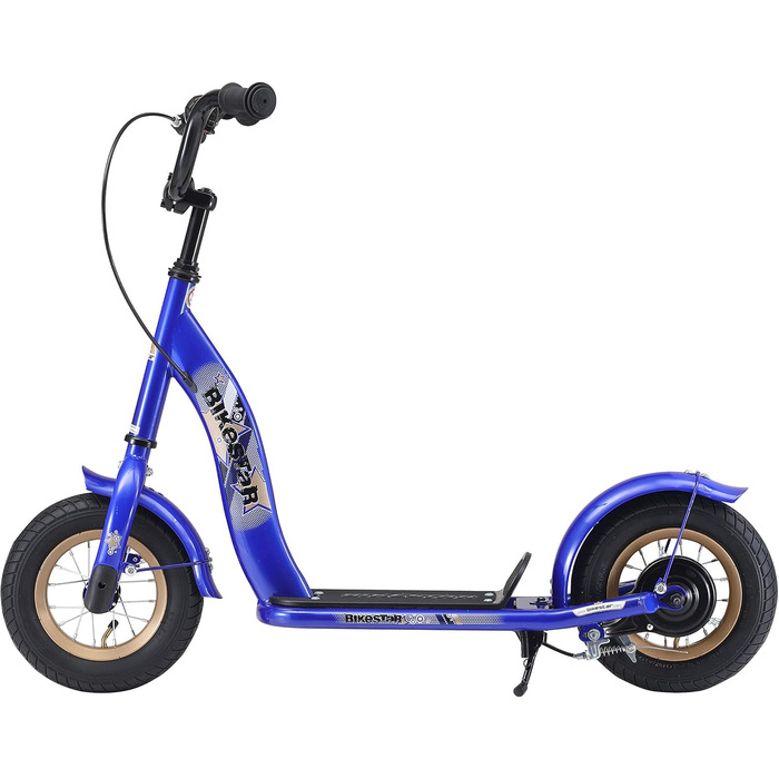 Дитячий роликовий самокат STAR SCOOTER з повітряними колесами, 10 дюймів, для хлопчиків та дівчаток 4-5 років (Блакитний)