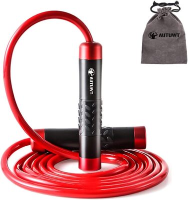 Стрибкове канат 1LB з алюмінієвою ручкою та канатом 9 мм - ідеально для фітнесу, схуднення, кросфіту, боксу, ММА, Double Unders, функціонального кор, боксерських тренувань, дітей та дорослих