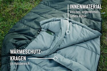 Спальник WANDERFALKE® Premium Alpinist для 3-4 сезонів (+5°C до -10°C), мамі-формат, 480GSM + літній спальник 200GSM для кемпінгу, туризму та подорожей