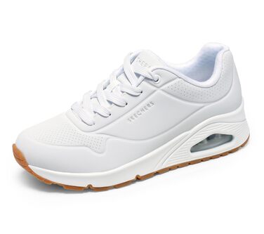 Жіночі кросівки Skechers UNO Stand ON AIR, білі (WHT), матеріал Durabuck, розмір 37 EU