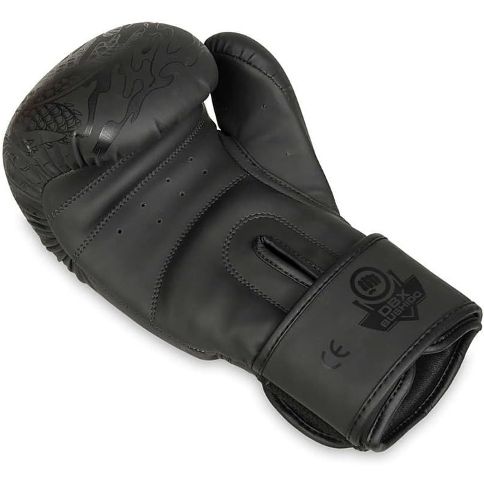 Боксерські рукавички DBX BUSHIDO Black Dragon 12oz для спарингів, кікбоксингу, бойових мистецтв, чорні