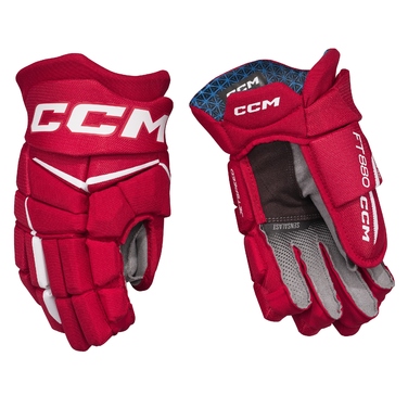 Хокейні рукавички CCM JetSpeed FT880 SR (15''/38см, червоні/білі)