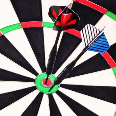 Дарти сталеві Steel Dartpfeile набір 6/12 шт. з металевими наконечниками, алюмінієвими стержнями, 18 пір'ями та гумовими кільцями, 22/23 г