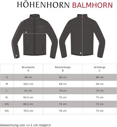 Чоловіча куртка Höhenhorn Balmhorn: перехідна, степкова з капюшоном, колір - Midnight Black, розмір XL