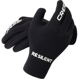 Рукавички для дайвінгу Cressi Black Neoprene Gloves Resilient 3mm, чорні, для дорослих