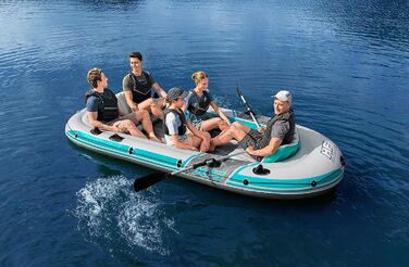 Надувний човен Bestway Hydro-Force Adventure Elite X5, 5-місний, з насосом, веслами, сидіннями, сумкою для речей та чохлом