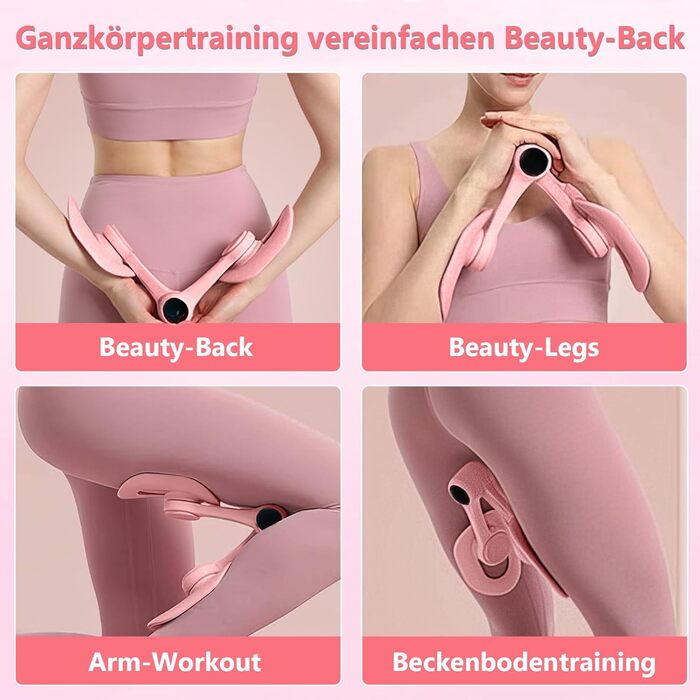 Тренування м'язів тазового дна та стегон для жінок: тренажер, фітнес для дому (рожевий)