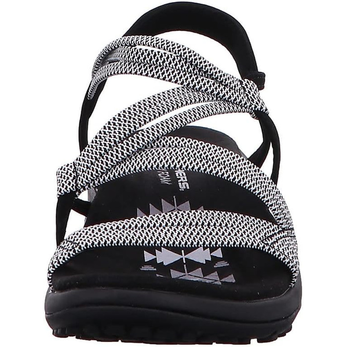 Сандлії Skechers Reggae Slim Stretch Appeal Z-gore на підборах (36 EU, чорно-білі)