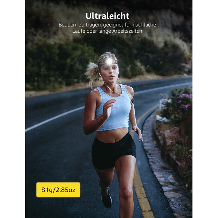 LED налобний ліхтар з акумулятором, USB, з червоним світлом, 5 режимів, водонепроникний IPX4, для дітей та дорослих, надпотужний, для риболовлі, бігу, кемпінгу, з USB кабелем