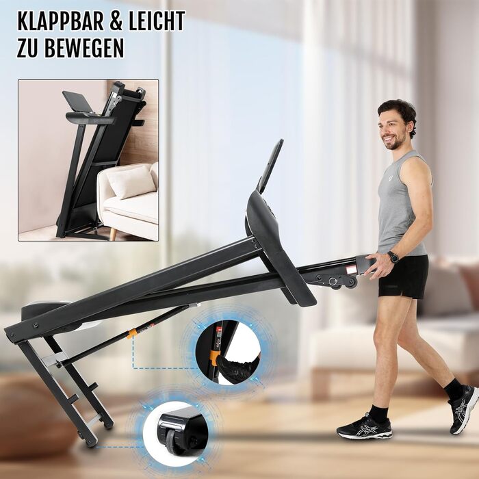 Бігова доріжка Novonova SY-T1507: 1-14 км/год, LED-дисплей, 12 програм, складаний