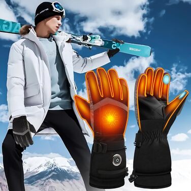 Обогріваючі рукавички SVPRO 5V 6000mAh - водонепроникні та вітронепроникні рукавички для катання на лижах, полювання, мотоциклів та піших прогулянок (M)
