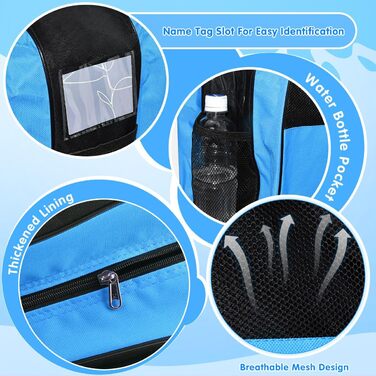 Чохол для роликових ковзанів, сумка для роликів, ice roller skating bag, сумка для ковзанів, сумка для лиж, сумка для скейтборду, доросла сумка для хокею, для чоловіків та жінок (Блакитний)