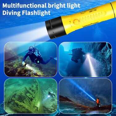 Ліхтар підводний Tauchlampe 1800 Lumens IPX8 (100м) - Професійний, перезаряджуваний, 5500K, для дайвінгу та підводного полювання