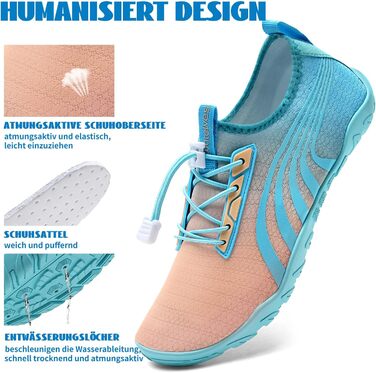 Аквашузи для плавання та серфінгу WateLves: чоловічі та жіночі, швидковисихаючі, унісекс, білі, фіолетові, оранжеві, блакитні, розмір 37 EU