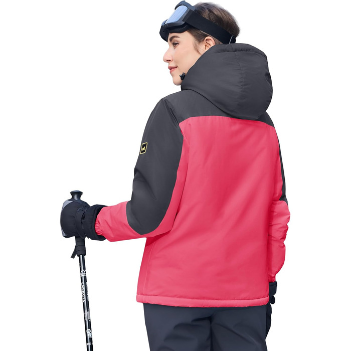 Жіноча зимова куртка MAGCOMSEN: тепла флісова парка, софтшелл для сноуборду та гірськолижного спорту, рожевого кольору, водонепроникна та вітрозахисна