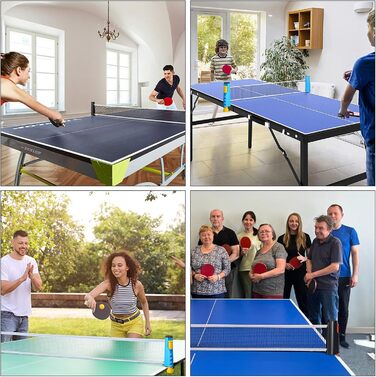 Мережа для настільного тенісу Flintronic, висувна, портативна, 170 см (синьо-жовта)