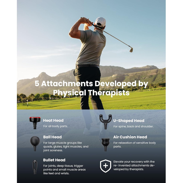 Масажер для м'язів BOB AND BRAD Q2 Plus з підігрівом: компактний, тихий, з сумкою, для розслаблення м'язів