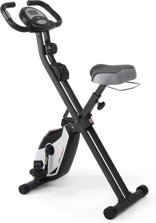 Ultrasport F-Bike 150/200: фітнес-велотренажер для дому, 8 рівнів опору, LCD дисплей, складна конструкція, для спортсменів та людей похилого віку, до 130 кг, матовий чорний