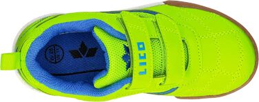 Дитячі спортивні залатно-розстібні кросівки Lico Sloan (34 EU, блакитний, лимонний)