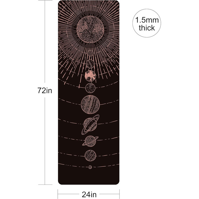Yogamat Nuveti з натуральної замші та каучуку, 183x61 см, для йоги, пілатесу та фітнесу