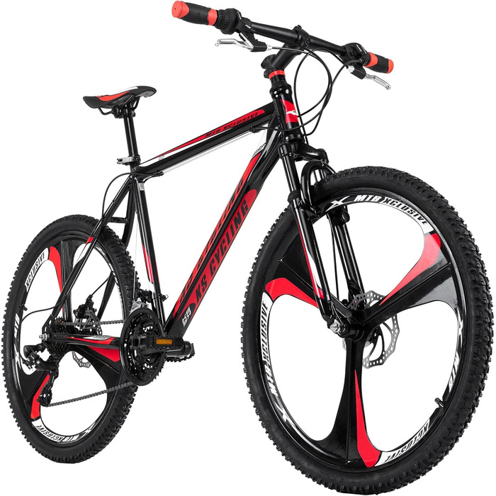 Гірський велосипед KS Cycling Hardtail 26'' Sharp, чорний-червоний