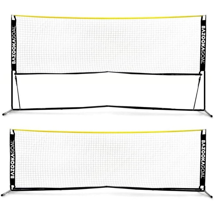 Набір сітки для тенісу, волейболу та бадмінтону BazookaGoal 300x100 см - регульована та складана