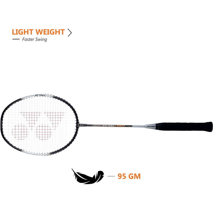 Бадмінтонні ракетки YONEX ZR 100, легкі, алюмінієвий сплав, з повним чохлом, 2 шт.