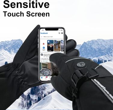 Гріючі рукавички з підігрівом 7.4V 3000mAh для жінок та чоловіків, вітронепроникні, з підігрівом, акумуляторні, для мотоциклів, катання на лижах, кемпінгу, чорні