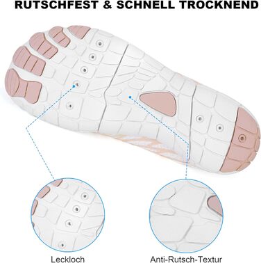 Взуття для фітнесу RUIYI для чоловіків та жінок, підошва з неслизьким покриттям, широка передня частина, рожевий, 42 EU