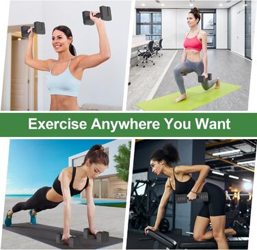 Набір гантелей Hezeyferg 10.0 кг, регульовані, 5 рівнів ваги (1.4-5.0 кг), для дому, для жінок та чоловіків