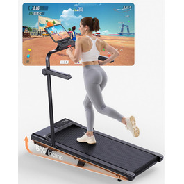 Біговий килимок Superun з нахилом 6% – бігове полотно для дому 2.5 PS з додатком та пультом дистанційного керування – біговий стіл max 136 кг з мульти-режимом та тренувальними курсами 110 см. Чорний