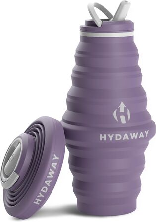 Складна пляшка для води HYDAWAY з носиком, силіконова, 750 мл, для подорожей, харчовий силікон, Twilight
