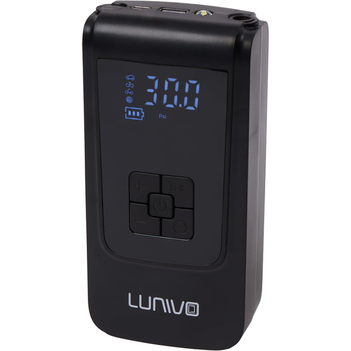 Портативний акумуляторний компресор Lunivo Mini для шин і м'ячів