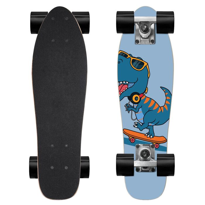 Скейтборд KO-ON Complete 22 дюйми Mini Cruiser для початківців, дітей, хлопчиків та дівчаток (Groove T-Rex)