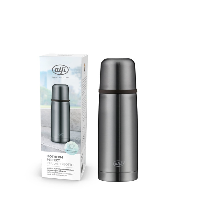 Термос alfi ISOTHERM PERFECT AV на 1,0 л, матовий сірий (cool grey mat), збереження тепла до 24 годин