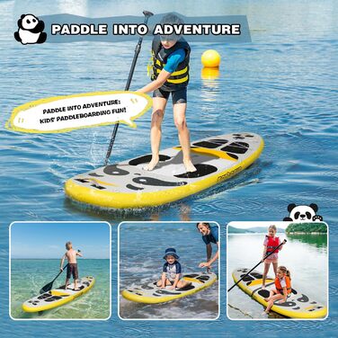 Надувне SUP-борд Panda Nero: комплект з аксесуарами (весло, насос, рюкзак, лінька, водонепроникний мішок)