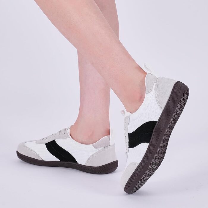 Жіночі широкі кеди для фітнесу та бігу Barfußschuhe (40 EU, сіро-чорні). Легкі дихаючі кросівки з широкою носковою частиною, Zero Drop