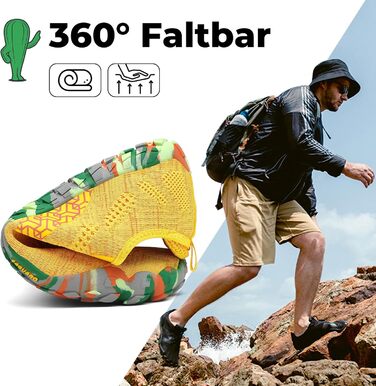Сагуаро Unisex Barefoot взуття для трейлраннінгу, жовтий, розмір 38 EU (36-48)