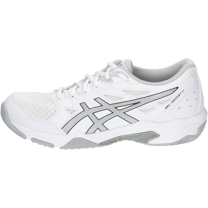Кросівки жіночі ASICS Gel-Rocket 11, білий/сріблястий, 39.5 EU