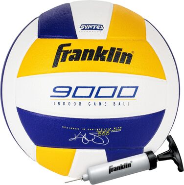 Franklin Sports волейбольні м'ячі для залу: Premium 9000 + 6000, офіційний розмір, для дорослих та юнаків, композиційний матеріал, для гри та тренувань