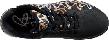 Кросівки жіночі Skechers UNO 2 - Floating Love, чорно-багатокольорові, 38 EU, з принтом серця Durabuck