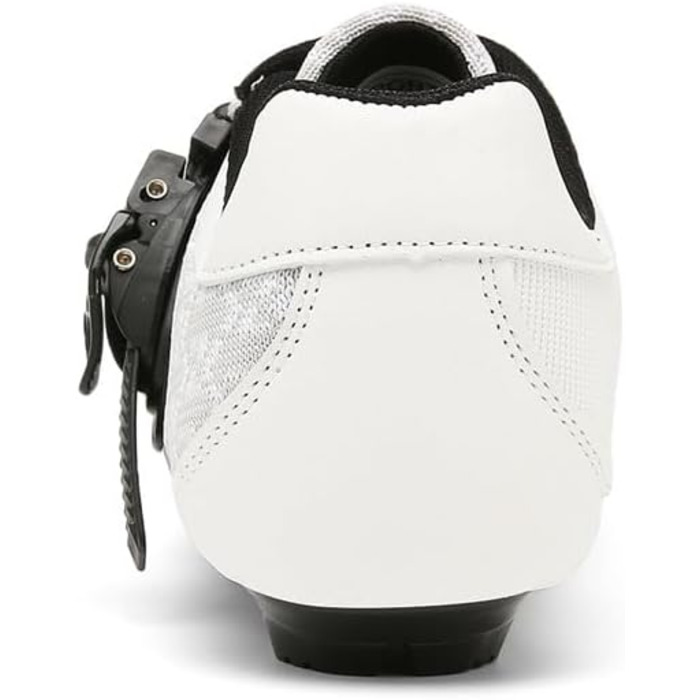 Велосипедні шкарпетки для їзди на велосипеді: чоловічі та жіночі, для шосе та MTB, з жорсткою підошвою, сумісні з Look SPD/SPD-SL, унісекс, для зовнішнього використання з пряжкою (38 EU, білий)