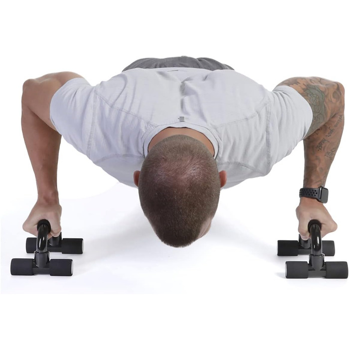 Набір для віджимань BODYMATE - 2 шт. - Нековзні ручки для віджимань, Push-Up Bars для силових та м'язових тренувань, чорний колір