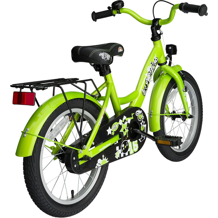 Дитяче велосипед BIKESTAR 16 дюймів для дівчаток та хлопчиків 4-5 років | Класичний дизайн | Без ризику тестування